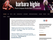 Tablet Screenshot of barbarahigbie.com